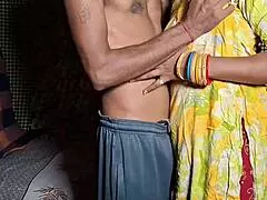 desiwifesex i pounded desi wife in yellow dress doggy style on bed