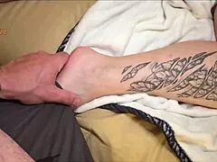 late night with stepmom - footjob blowjob cum on tits finish