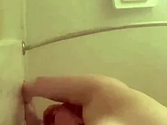 Morganskye plays in shower with wet shaved pussy fun