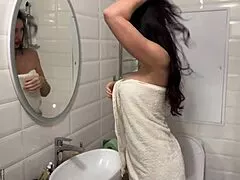 amazing shaking orgasm rocks stepmom in shower