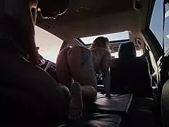 I fuck this bbw ass hard until creampie in car