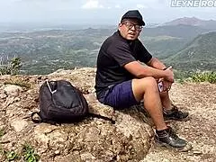 Hot couple hiking adventure turns into wild public sex with beautiful latina milf
