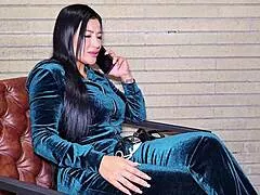 Latina milf fucks her italian neighbor while her husband is away he licks her ass and cums in her mouth