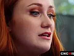 Lucky guy freeuses girlfriend and redhead stepmom