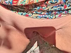 Maturemons horny mature gaping in the garden