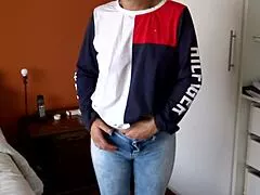 stepson jerks off watching me masturbate
