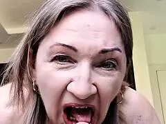 slutty granny caught you masturbating and showed you how to have sex