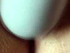 granny uses vibrator close up for intense solo pleasure