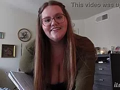 After hours with bbw tutor pov blowjob and sex