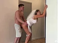 Bride Olga fucked hard on wedding day