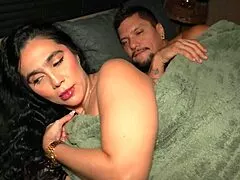 hotel bed coworkers enjoy great sex while sharing