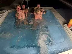 hottub live foursome swap with deliah grace kyle balls and jake slade