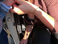 tight leggings car tease outdoor play blowjob cum on face preview