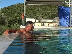 behind the scenes of all natural milf julia north underwater soft in the pool