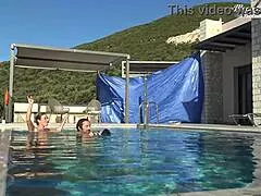 behind the scenes of all natural milf julia north underwater soft in the pool