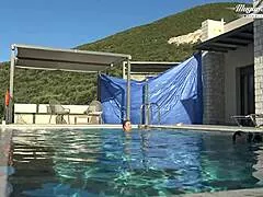 behind the scenes of all natural milf julia north underwater soft in the pool