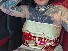 Old stepmom catches stepson touching his monster cock in car