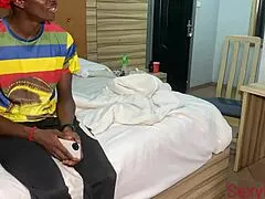 Step mom sneaky fucks behind while her son was busy watching movie