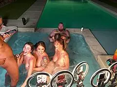 Hot tub orgy with syren de mer deliah grace tokyo leigh becca blair!