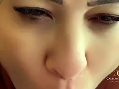 Blonde milf shows big tits in car before blowjob and cumshot