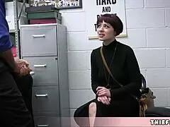 Wow! Sexy Short-Haired Brunette Jessica Ryan Caught Shoplifting and Rough Fucked!