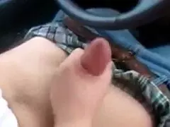 Wife Gives Stranger Handjob on Ride Home. Massive Cumshot Covers Everything in Sight!