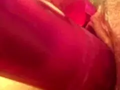 The milf starts her solo session with a dildo, exploring her desires in the bedroom.