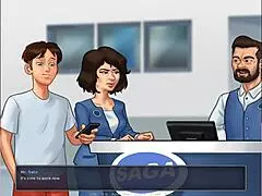 Summertime saga version 0.20.1 episode 32 features a romantic kiss scene.