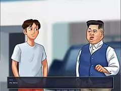 Summertime saga version 0.20.1 episode 32 features a romantic kiss scene.