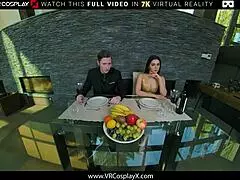 Valentina Nappi portrays Persephone desiring a Matrix-style encounter with a busty babe.