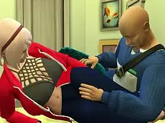 Master Roshi fucks Sakura's ass hard!