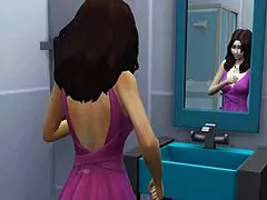 Step siblings share a bed and end up having sex for the first time