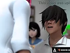 Big titty hentai milf begs for student cum in class!